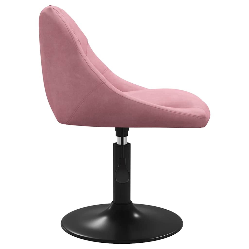Swivel Dining Chairs, 2 pcs, Pink, Velvet