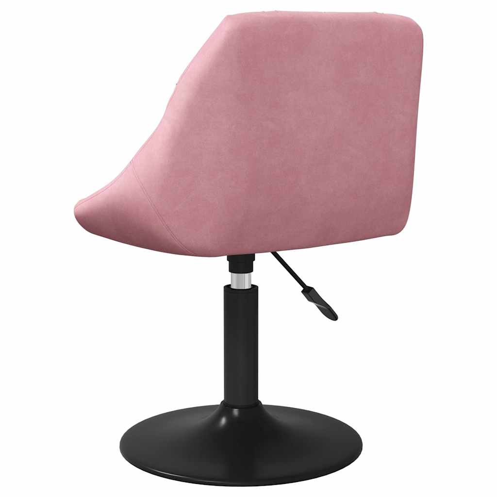 Swivel Dining Chairs, 2 pcs, Pink, Velvet