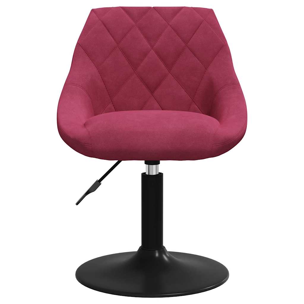 Swivel Dining Chairs, 2 pcs., Wine Red, Velvet