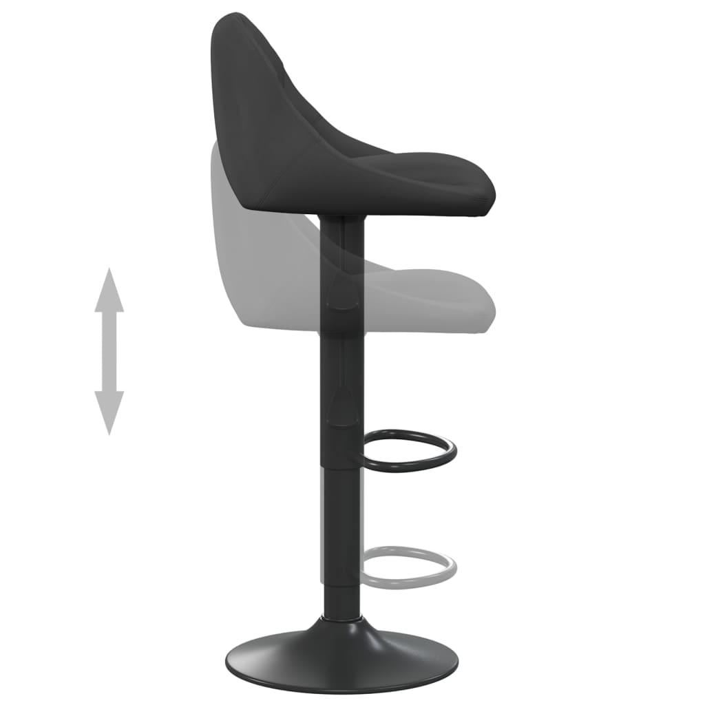 Bar stool, black, velvet