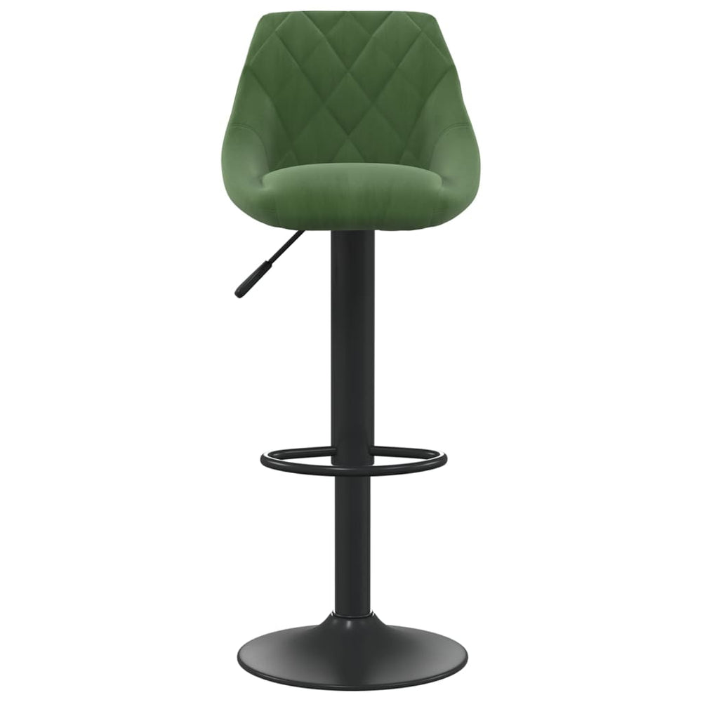 Bar stool, dark green, velvet
