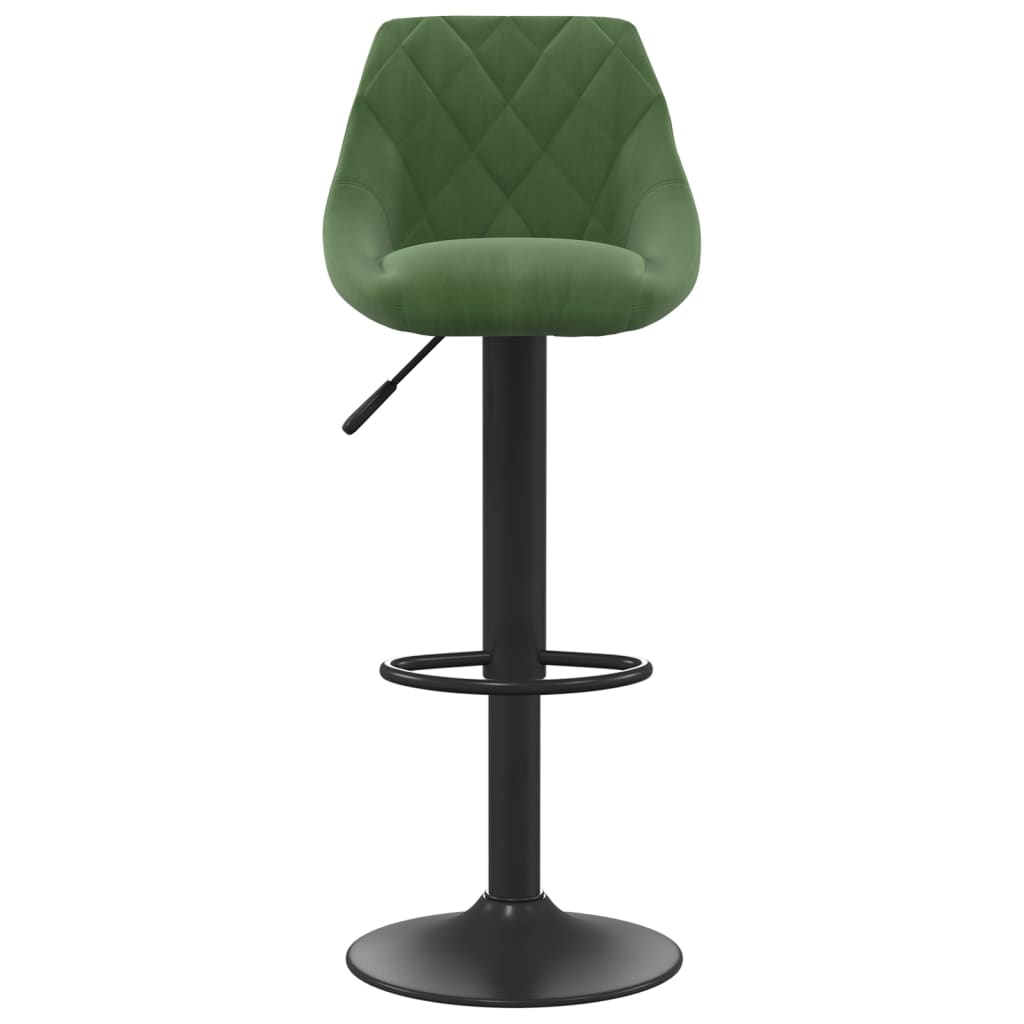 Bar stool, dark green, velvet