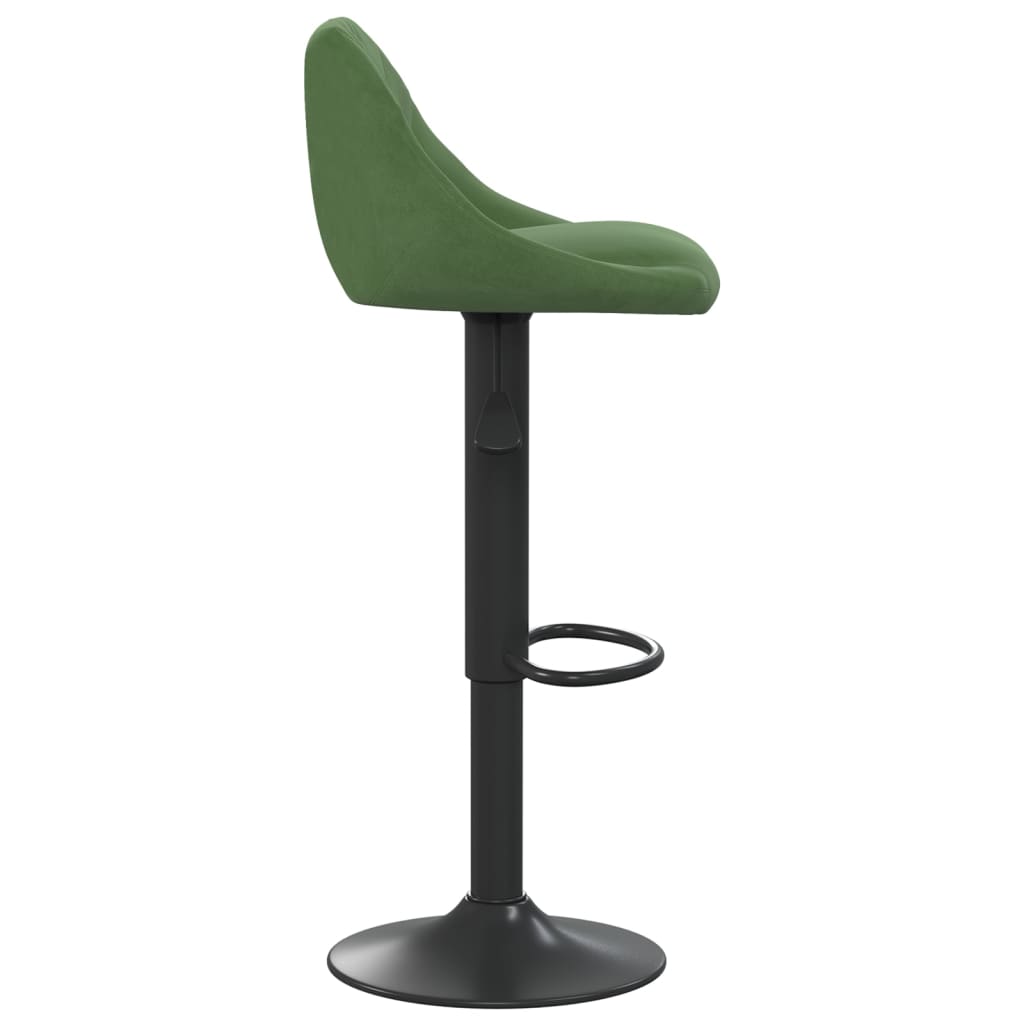 Bar stool, dark green, velvet