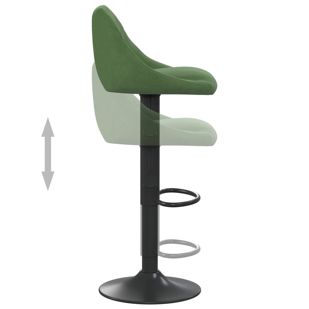 Bar stool, dark green, velvet