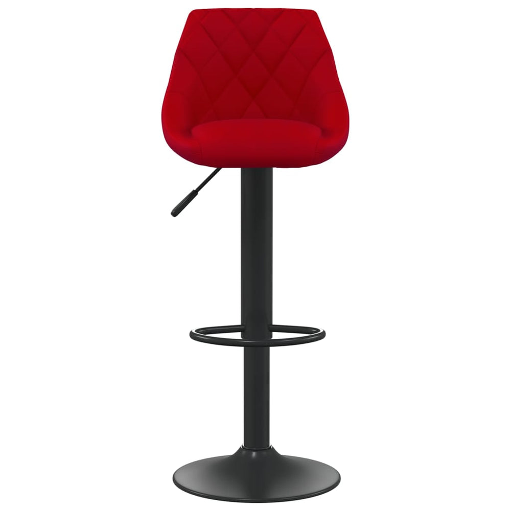 Bar stool, burgundy, velvet