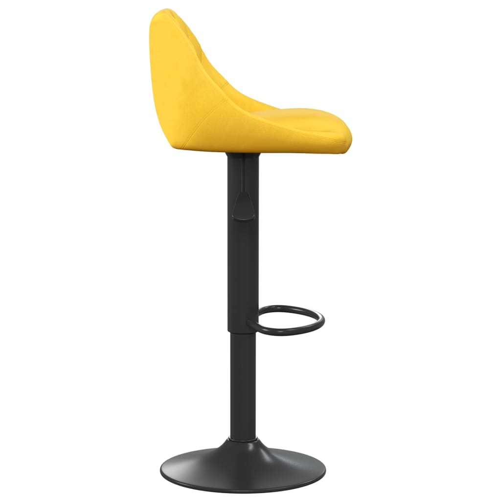 Bar stool, mustard yellow, velvet