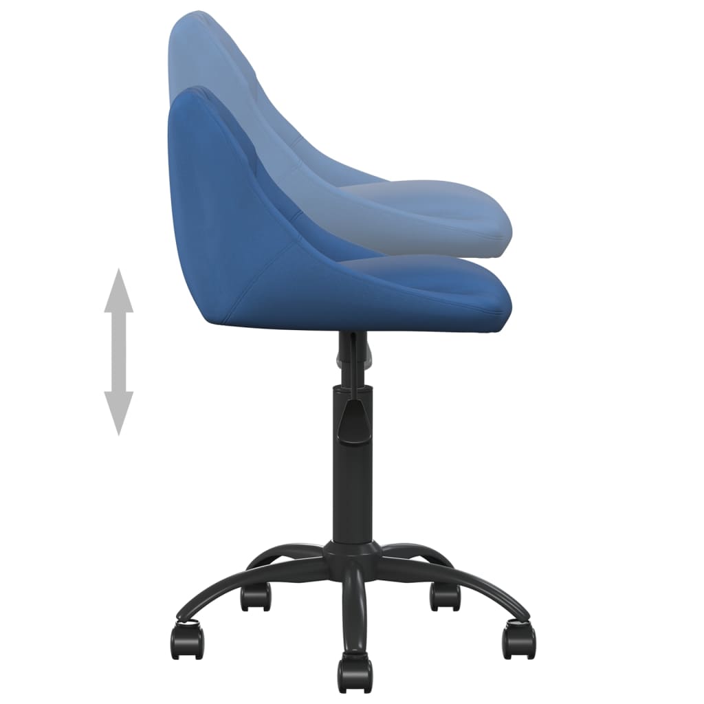 Dining chair, blue, velvet