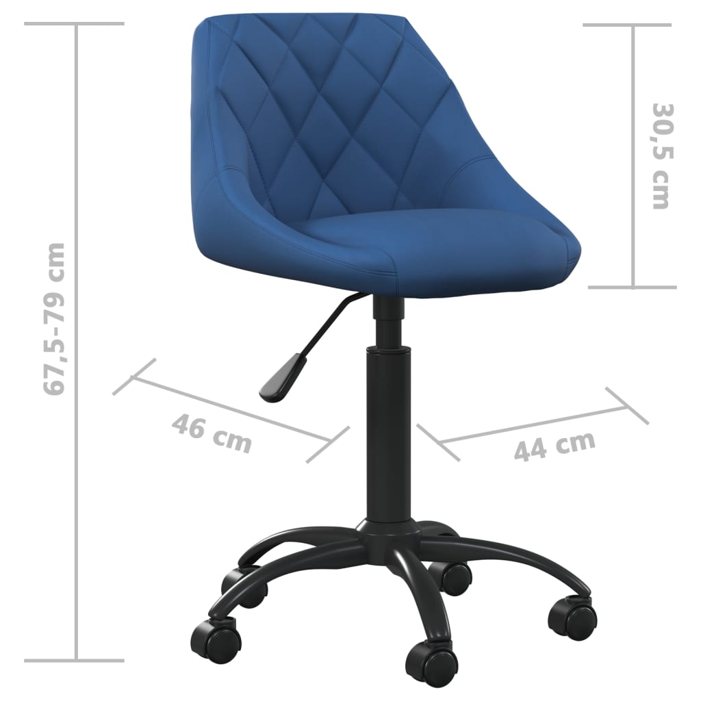 Dining chair, blue, velvet