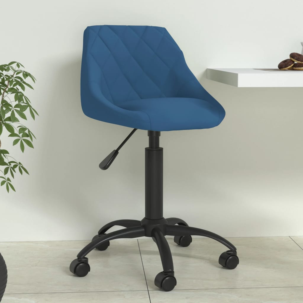 Dining chair, blue, velvet