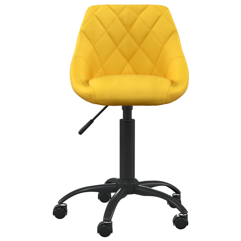 Dining chair, mustard yellow, velvet