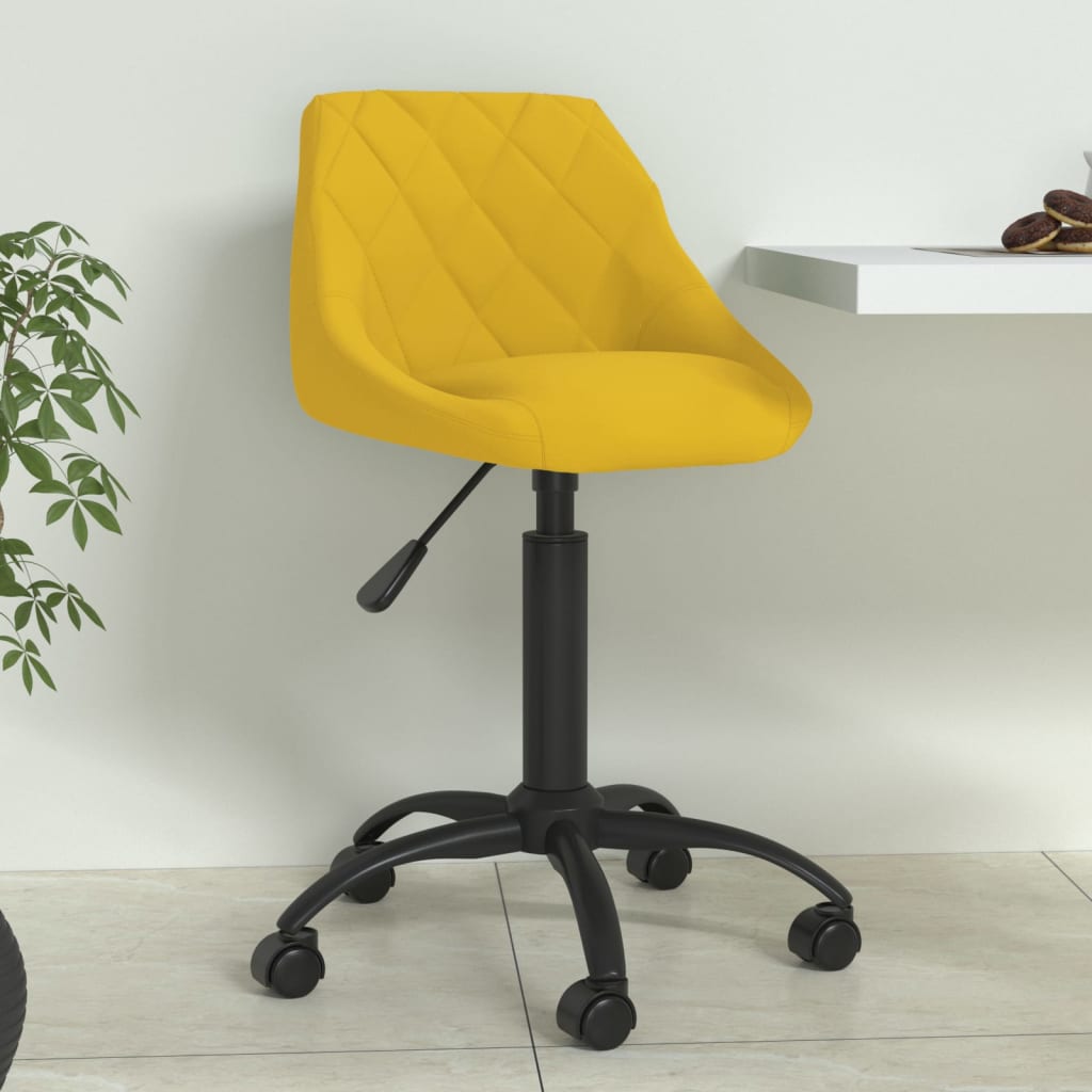 Dining chair, mustard yellow, velvet