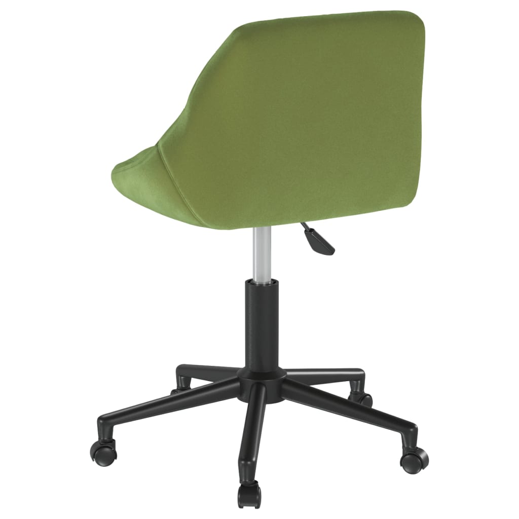 Swivel office chair, light green, velvet