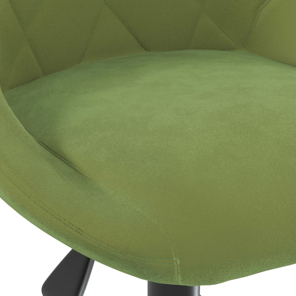 Swivel office chair, light green, velvet