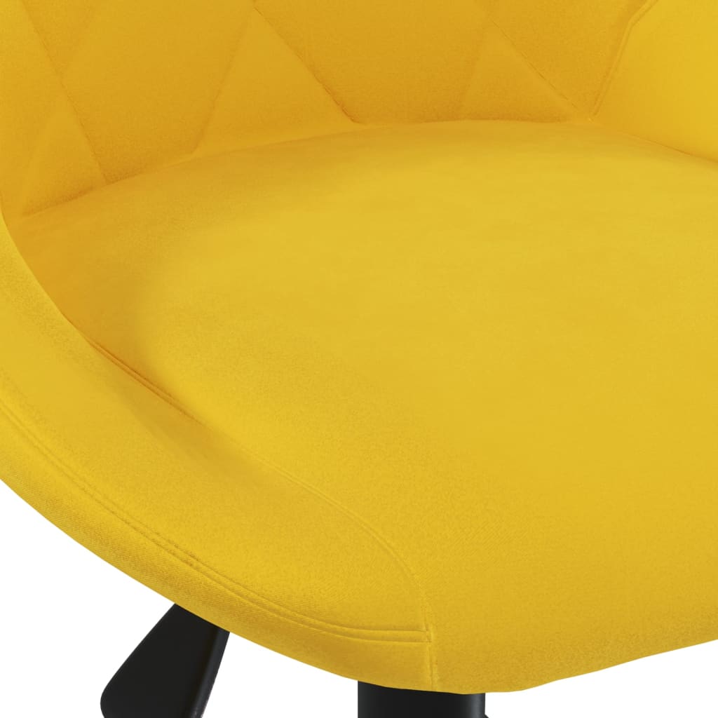 Swivel office chair, mustard yellow, velvet