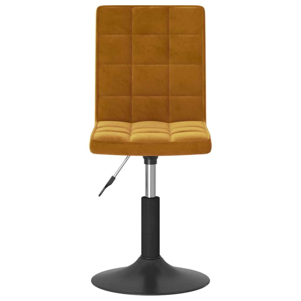 Swivel Dining Chairs, 2 pcs., Brown, Velvet