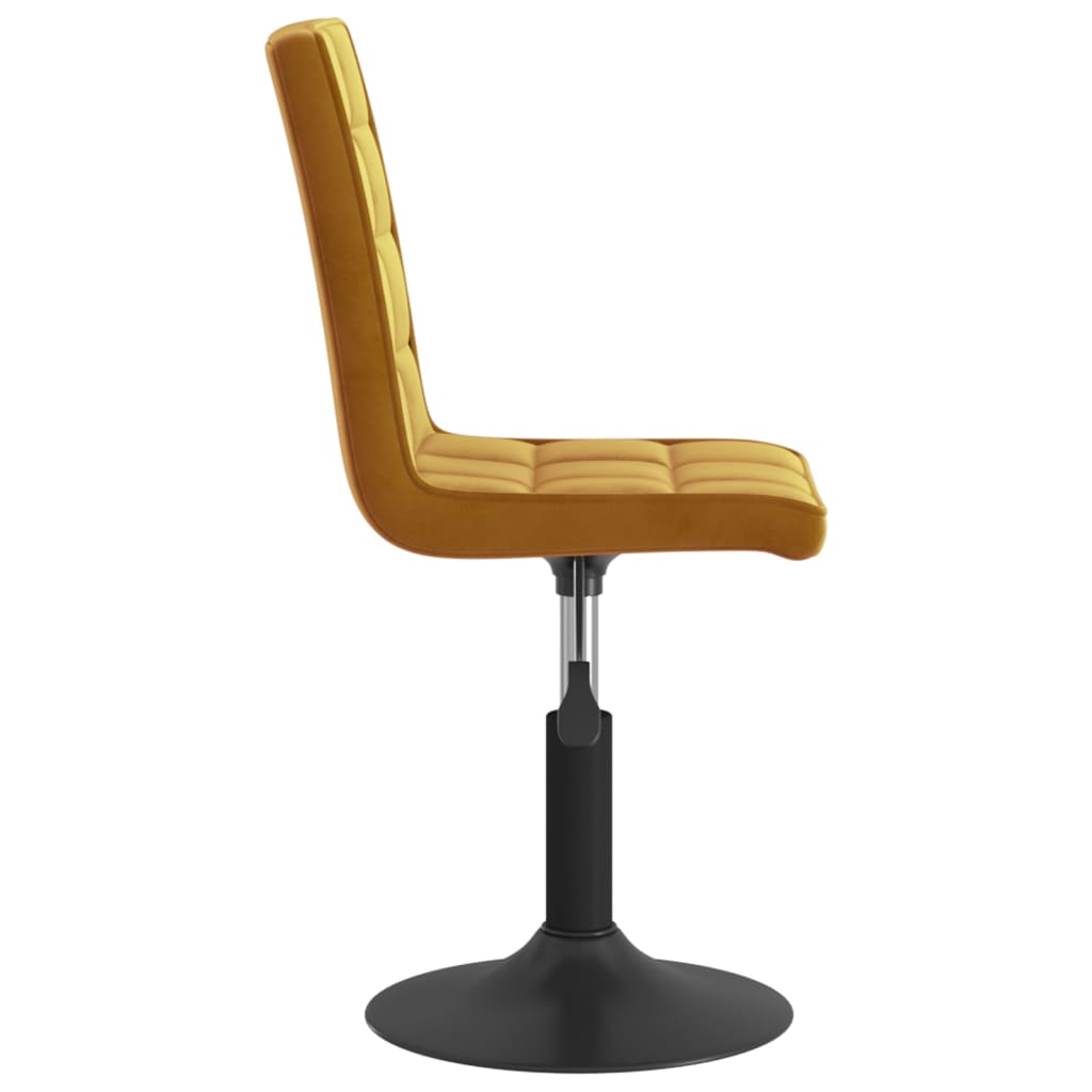 Swivel Dining Chairs, 2 pcs., Brown, Velvet