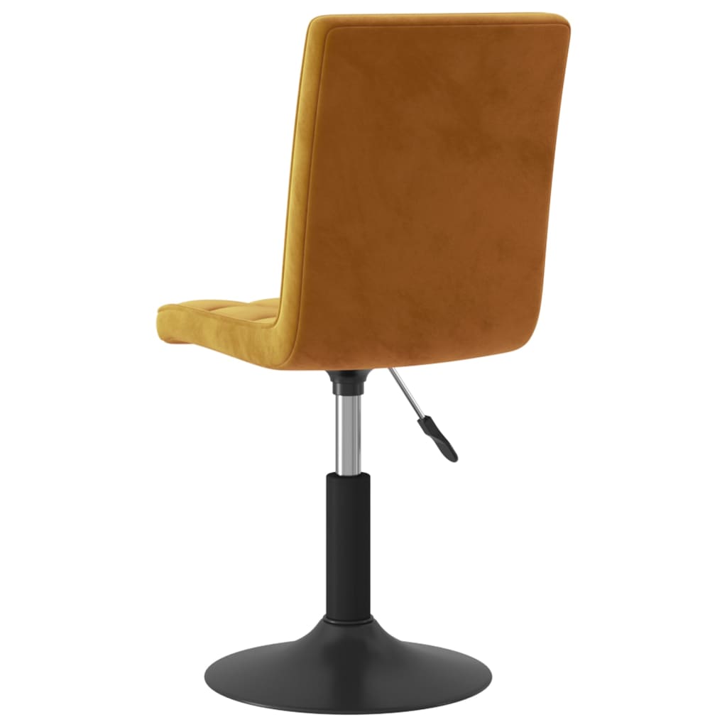Swivel Dining Chairs, 2 pcs., Brown, Velvet