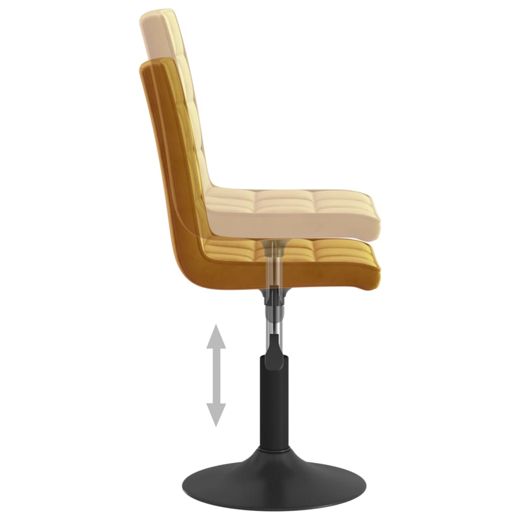 Swivel Dining Chairs, 2 pcs., Brown, Velvet