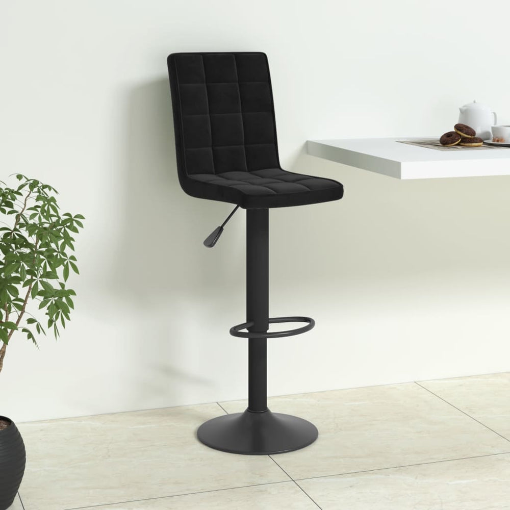 Bar stool, black, velvet