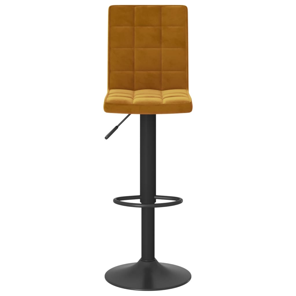 Bar stools, 2 pcs, brown, velvet