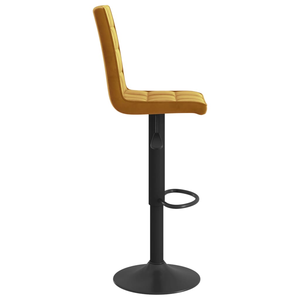 Bar stools, 2 pcs, brown, velvet