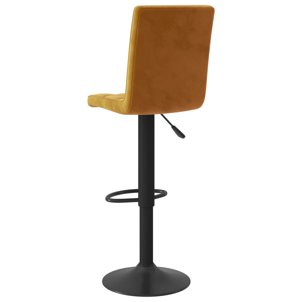 Bar stools, 2 pcs, brown, velvet