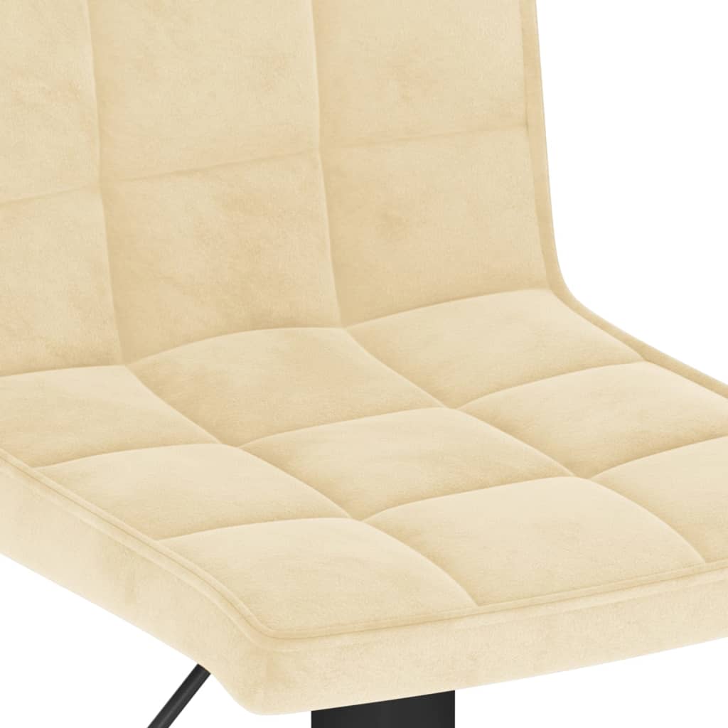 Bar stools, 2 pcs., cream, velvet