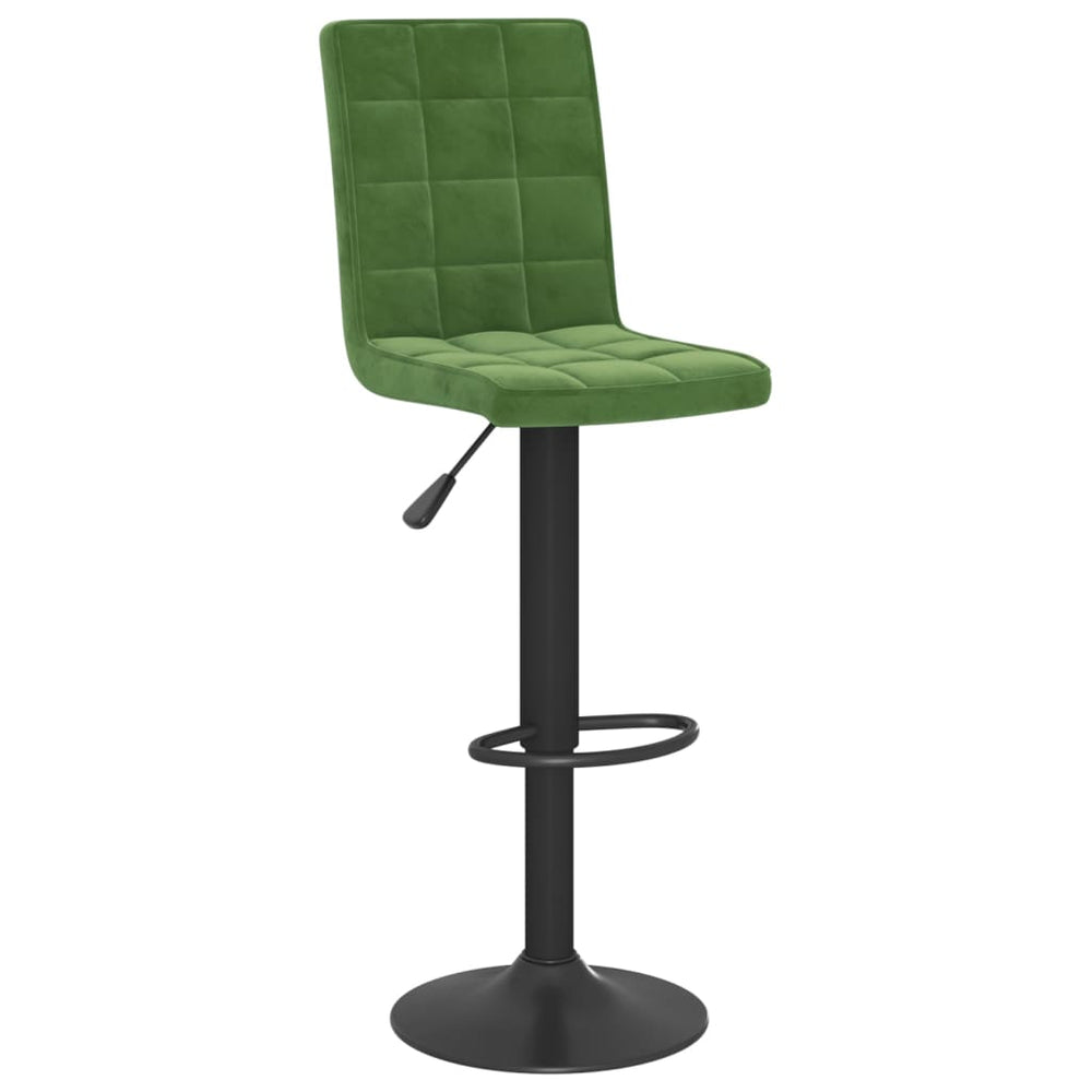 Bar stools, 2 pcs., dark green, velvet