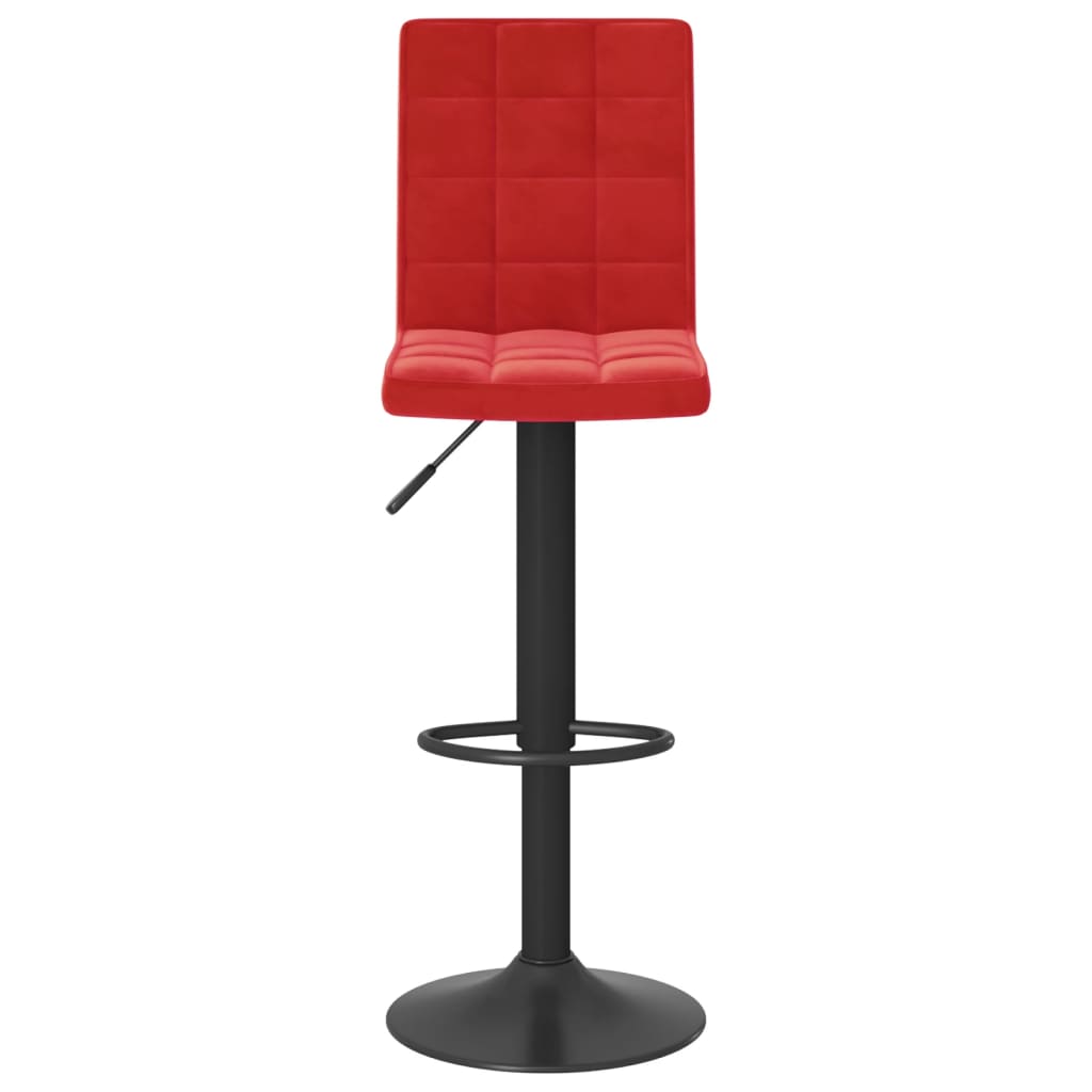 Bar stools, 2 pcs., burgundy, velvet