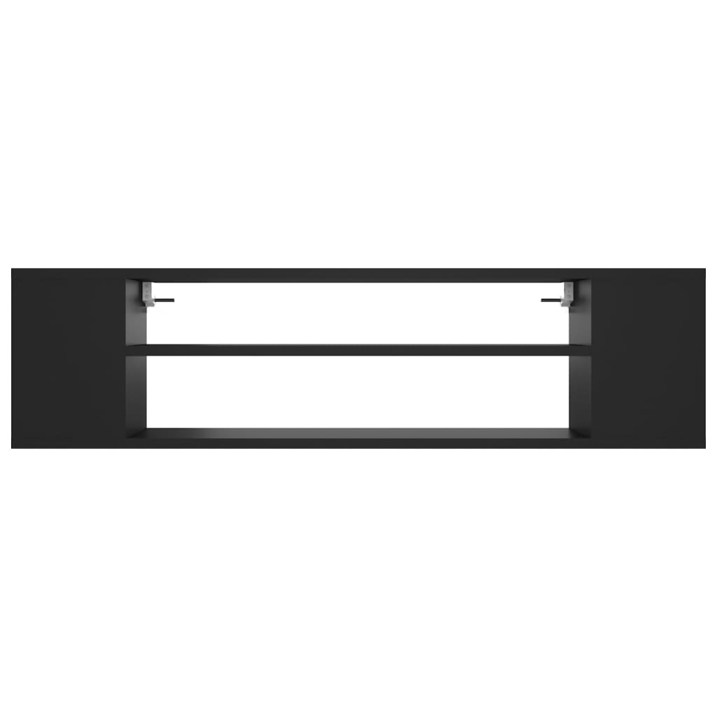 Piekaramais TV skapītis, melns, 100x30x26,5cm, koks