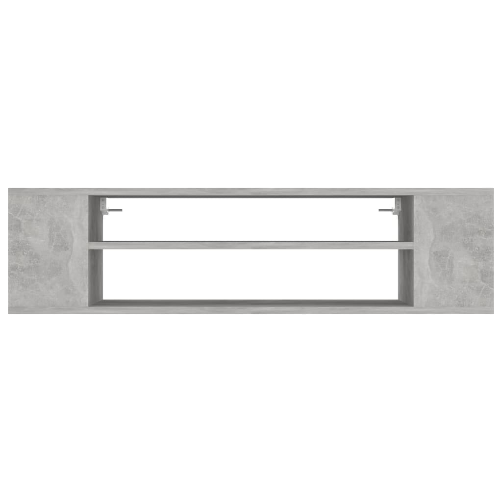Wall-mounted TV cabinet, concrete grey, 100x30x26.5cm, wood
