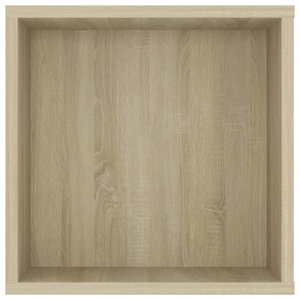 Wall-mounted TV cabinet, oak, 102x35x35cm, engineered wood