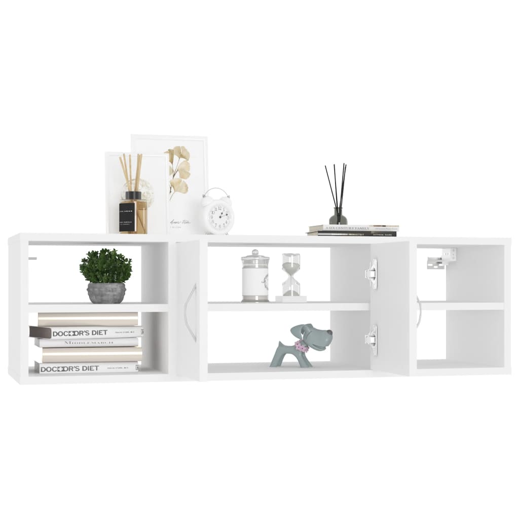 Wall shelf, white, 102x30x29cm, engineered wood