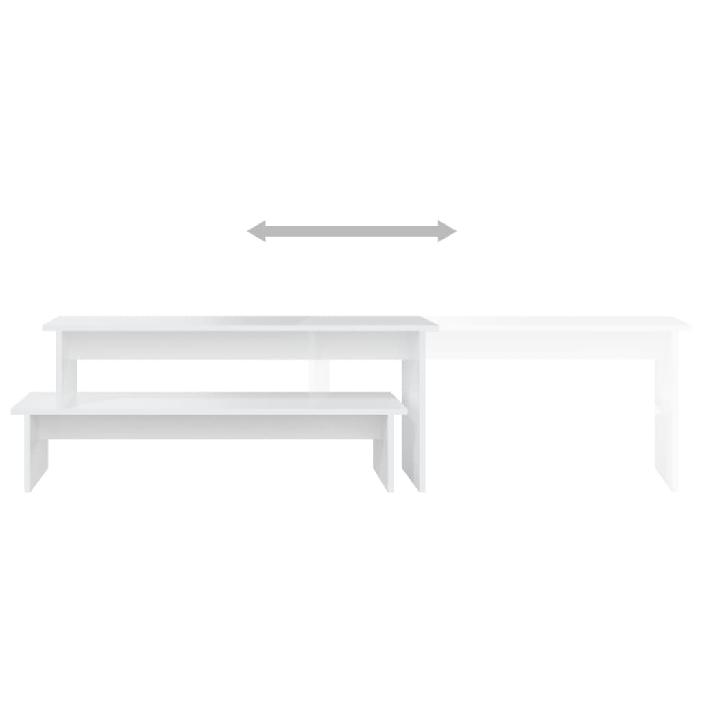 TV cabinet, white, 180x30x43cm, engineered wood