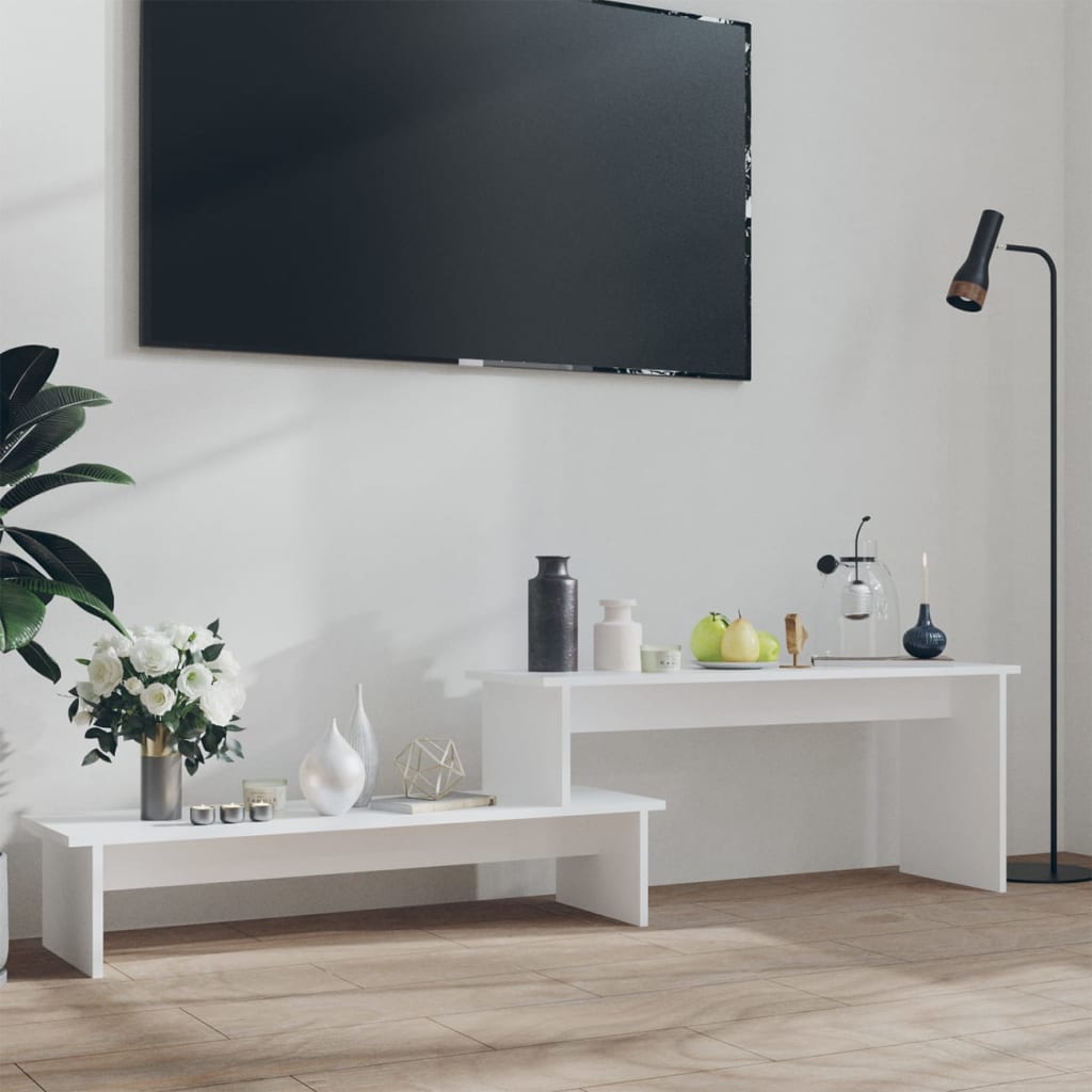 TV cabinet, white, 180x30x43cm, engineered wood