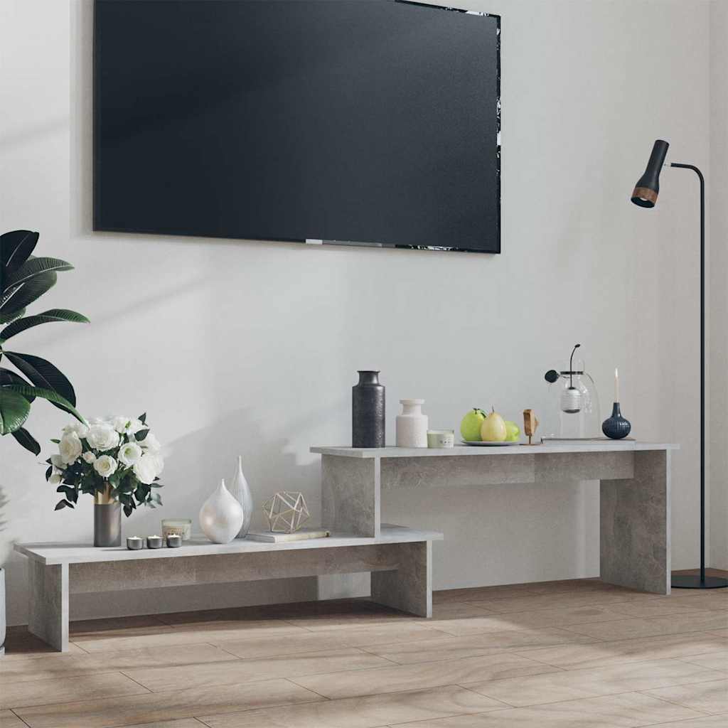 Televizoriaus spintelė, betono pilkos spalvos, 180x30x43cm, MDP
