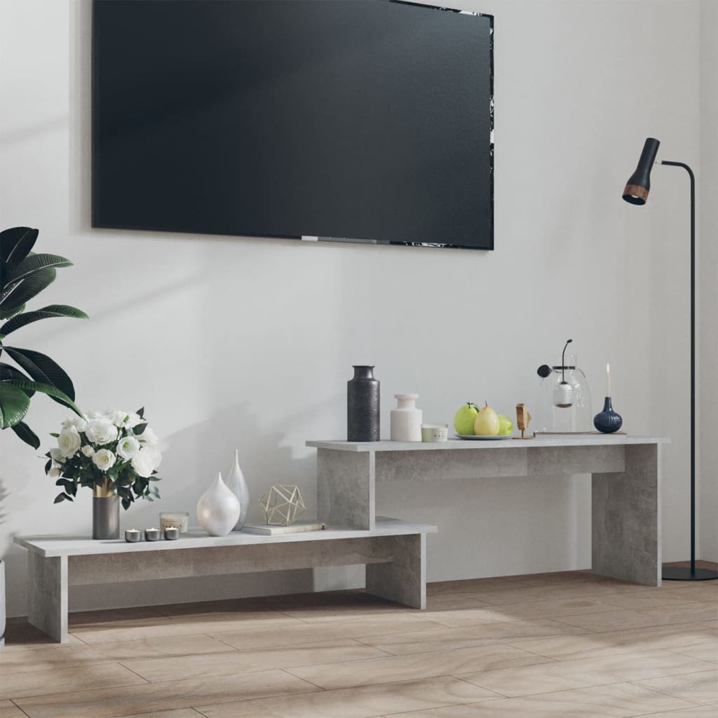 Televizoriaus spintelė, betono pilkos spalvos, 180x30x43cm, MDP