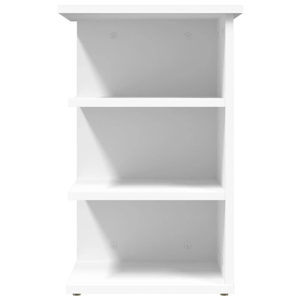 Side table, white, 35x35x55cm, engineered wood