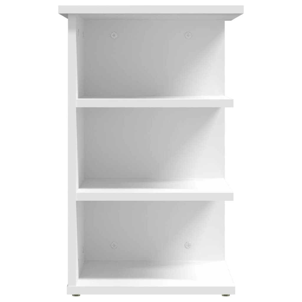 Side table, white, 35x35x55cm, engineered wood