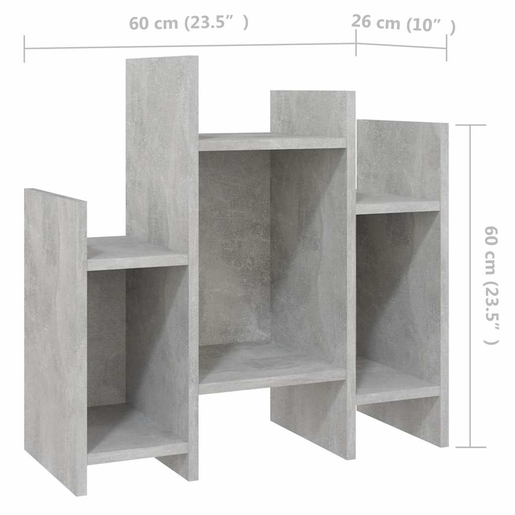 Side cabinet, concrete grey, 60x26x60cm, engineered wood