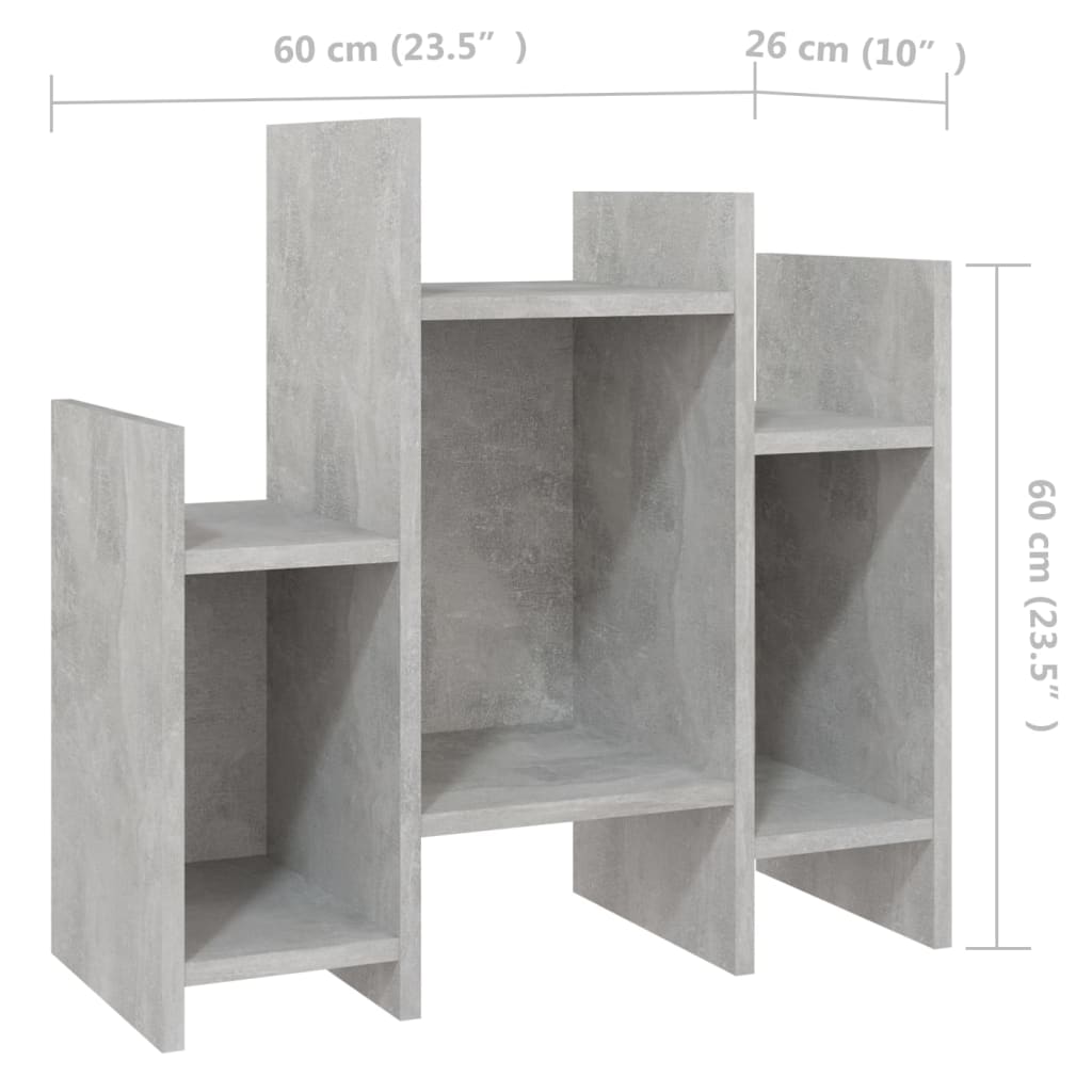 Side cabinet, concrete grey, 60x26x60cm, engineered wood
