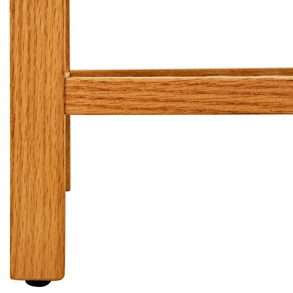 Shoe rack with 4 shelves, 50x27x80cm, solid oak