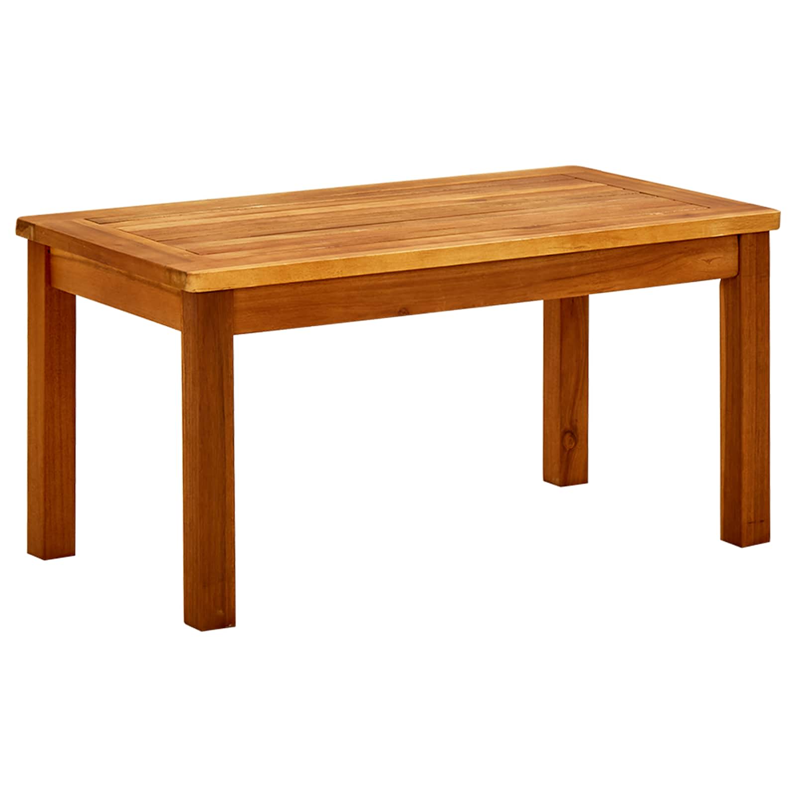 Garden coffee table, 70x40x36cm, solid acacia wood