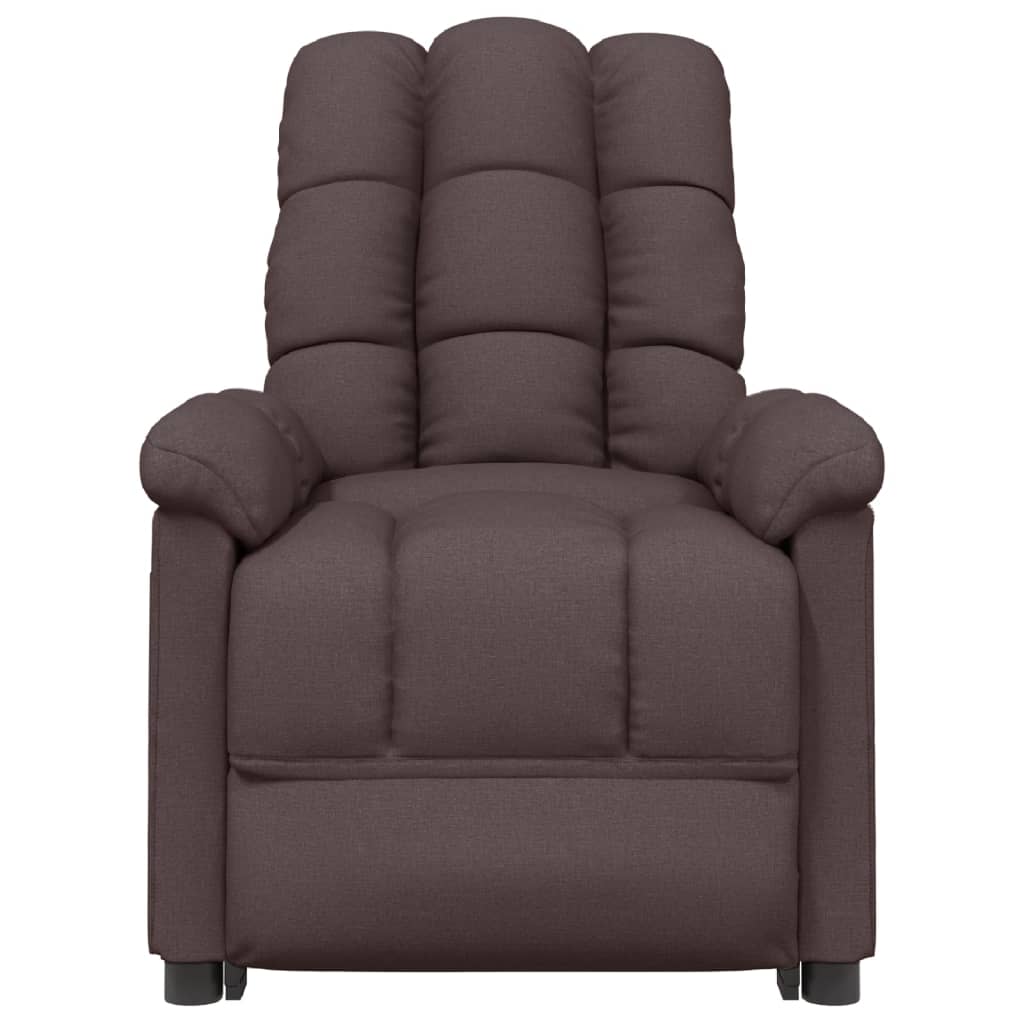 Electric massage chair, dark brown, fabric