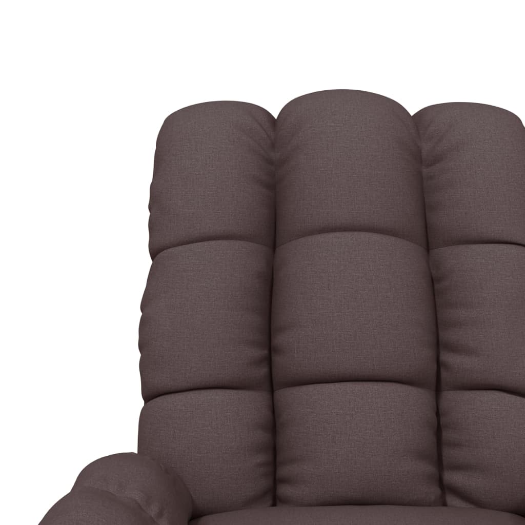 Electric massage chair, dark brown, fabric