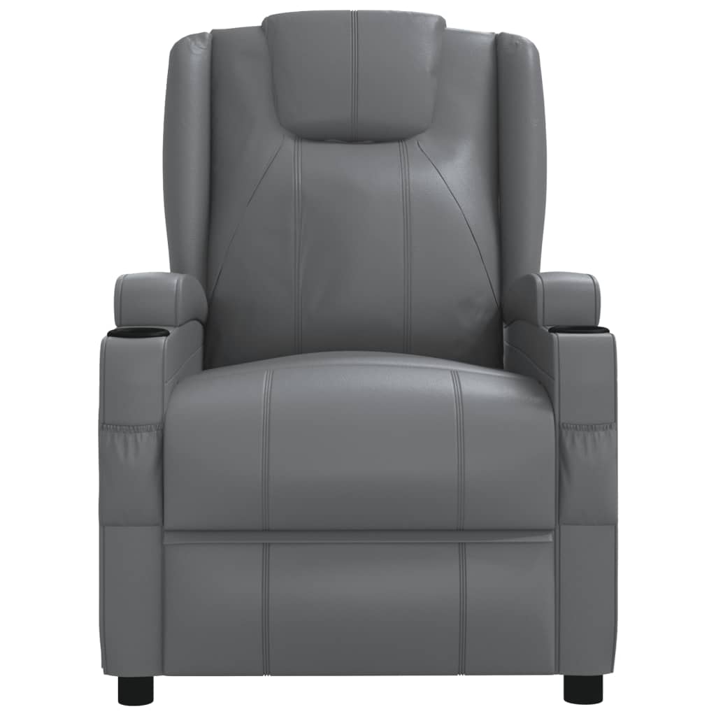 Electric massage chair, anthracite, artificial leather