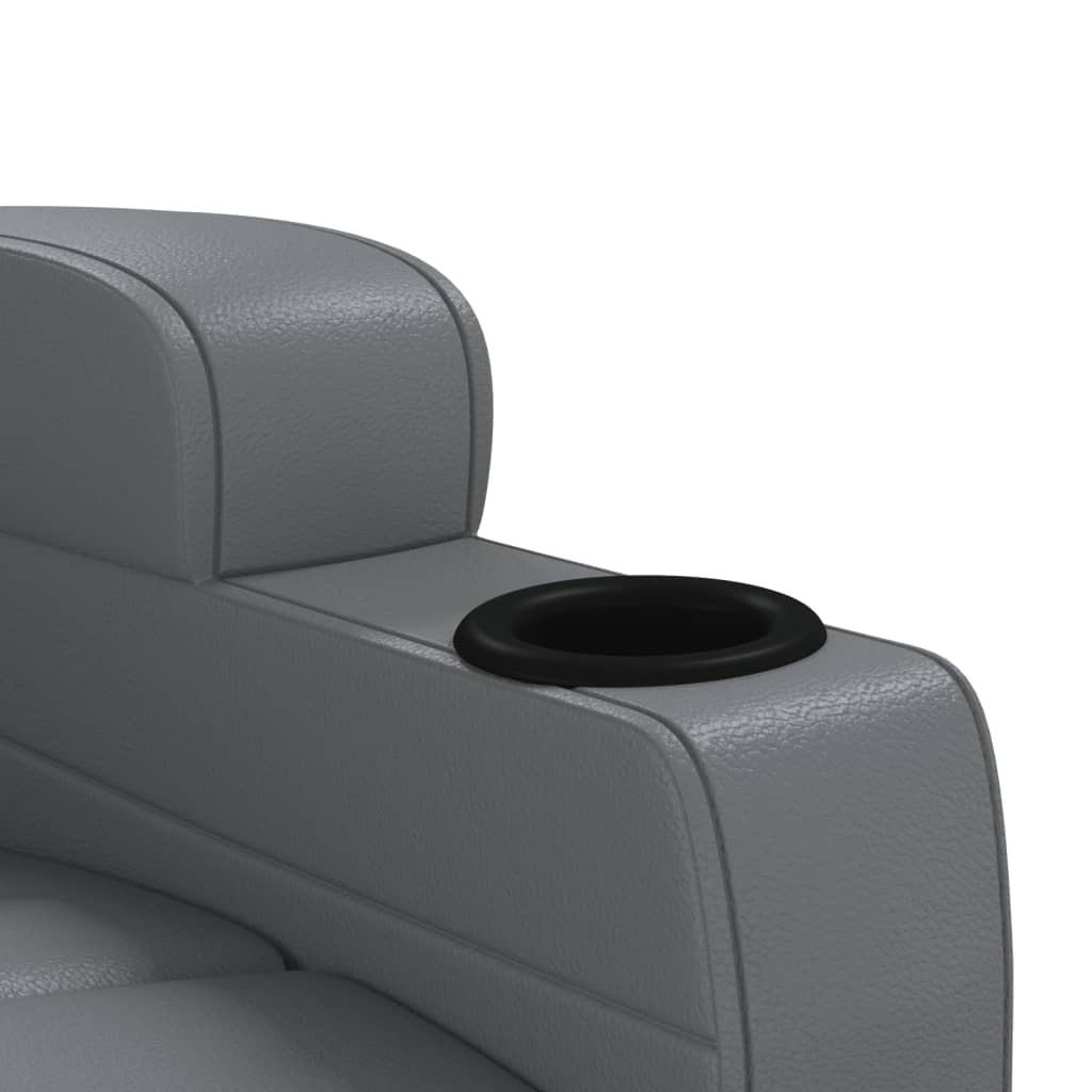Electric massage chair, anthracite, artificial leather