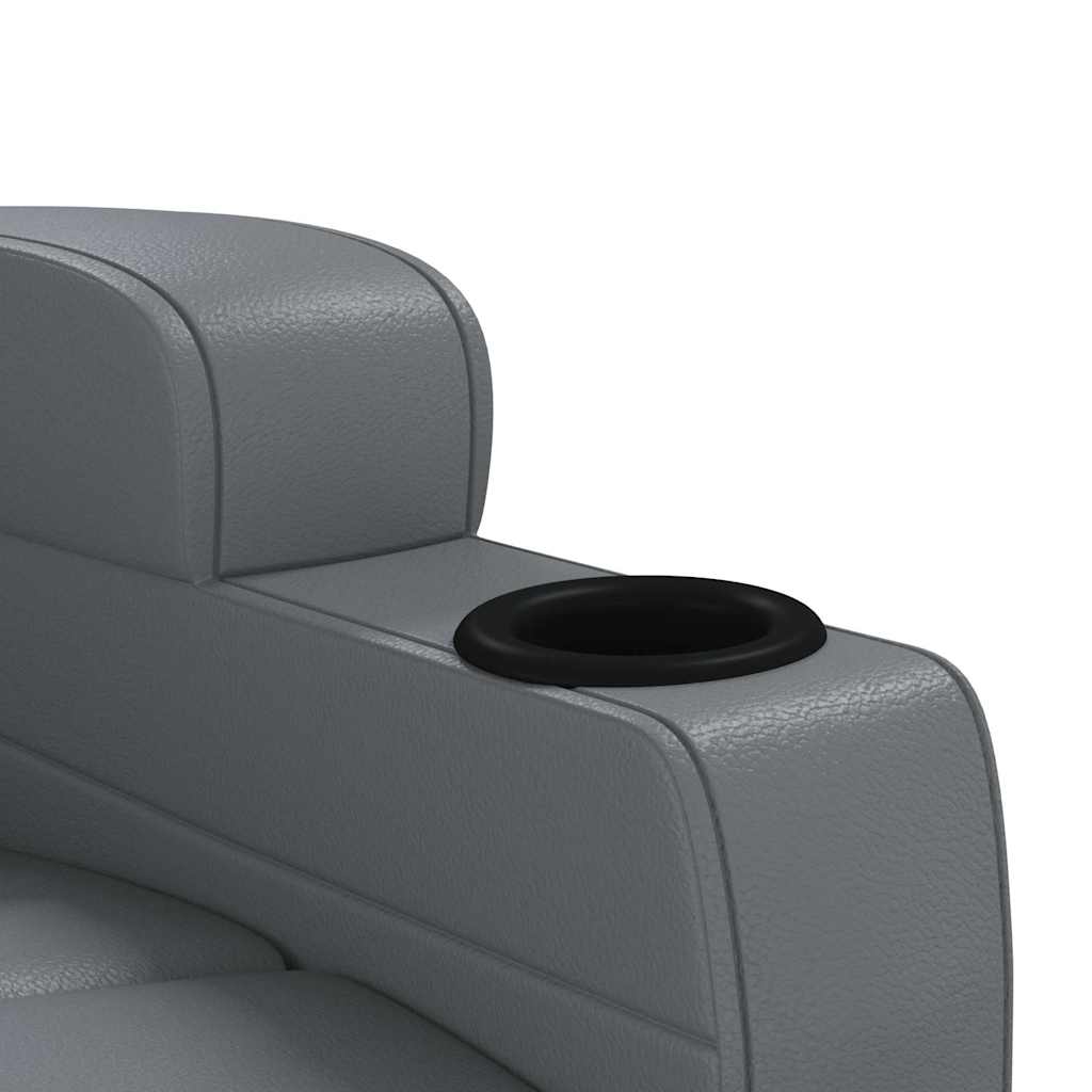 Electric massage chair, anthracite, artificial leather
