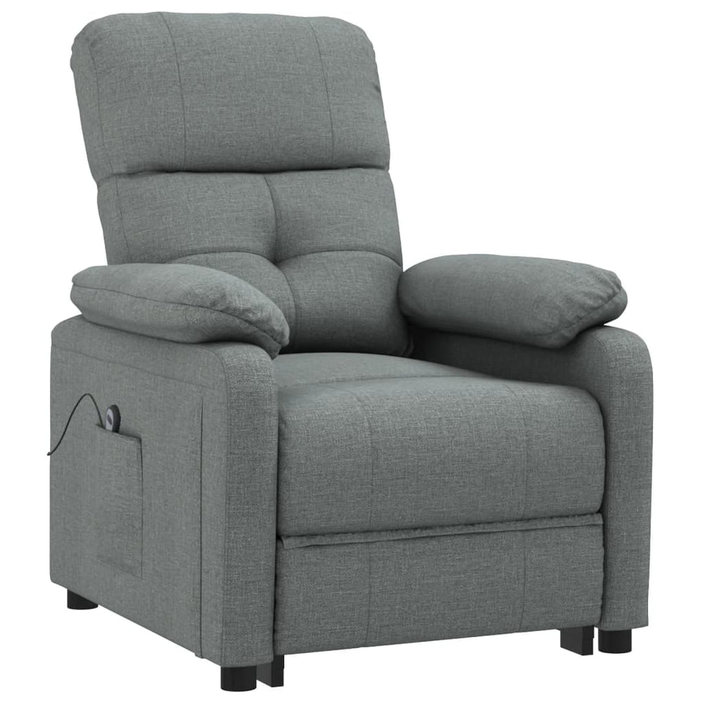 Electric recliner, dark grey, fabric