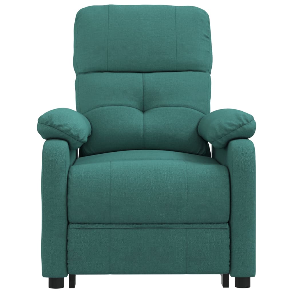 Electric recliner, dark green, fabric